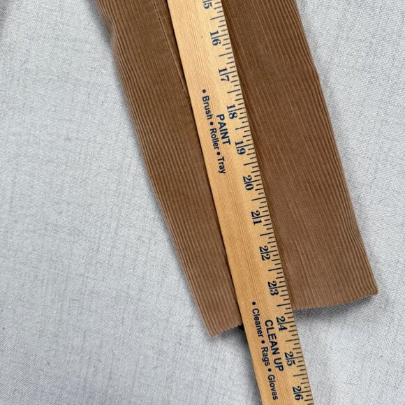 L.L. Bean Corduroy Blazer Tan Cotton Lined Three-Button Jacket Size 14 Reg - Picture 9 of 12